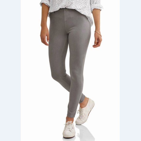 5/$20 NEW XS Women's Gray Denim Pull On Stretch Jeans-Pockets - Picture 1 of 5